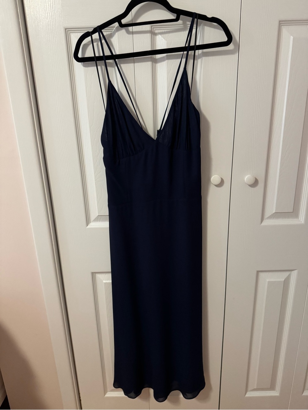 Reformation Navy Blue Midi Dress Size 12 NWOT